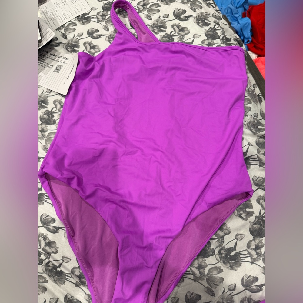 Fabletics Purple Women's One Piece Swimsuit